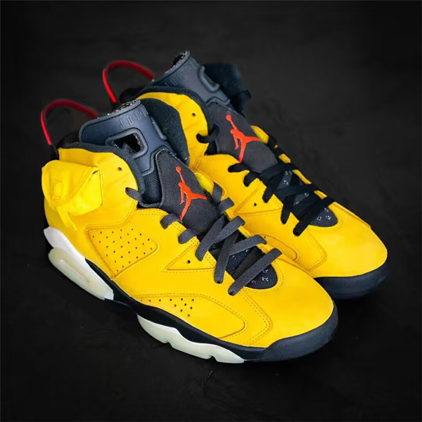 Men's Running Weapon Air Jordan 6 Yellow Shoes 067